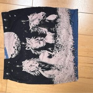 Unbranded Women's Mini Skirt in Black and Pink Unicorn Print